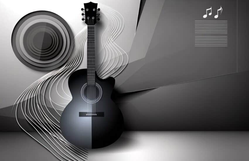 Bariton-Stimme mit Gitarre