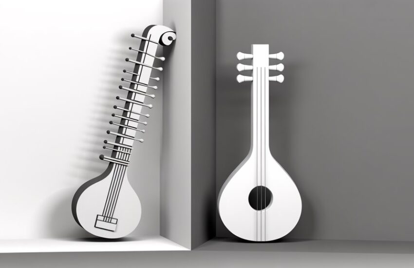 Indische Laute und Sitar-Adaption