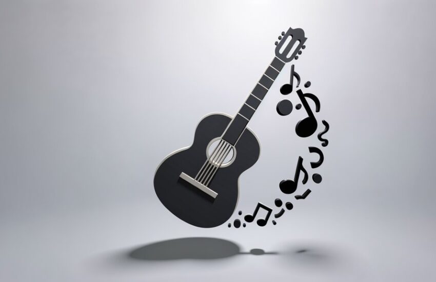 Musikalische Symbole für Gitarre
